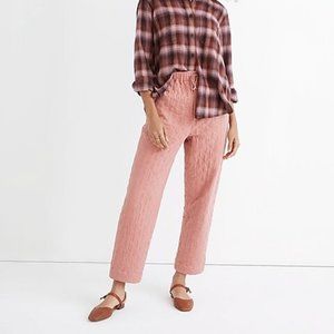Madewell Quilted Pant. NWT. Medium. Dusty Pink.